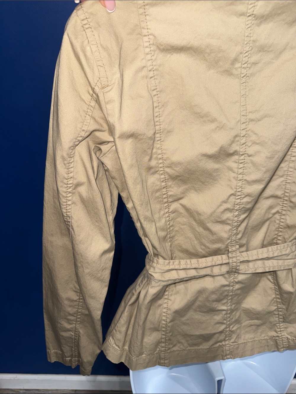 French Cuff- Khaki Utility Jacket Size Small - Picture 14 of 17